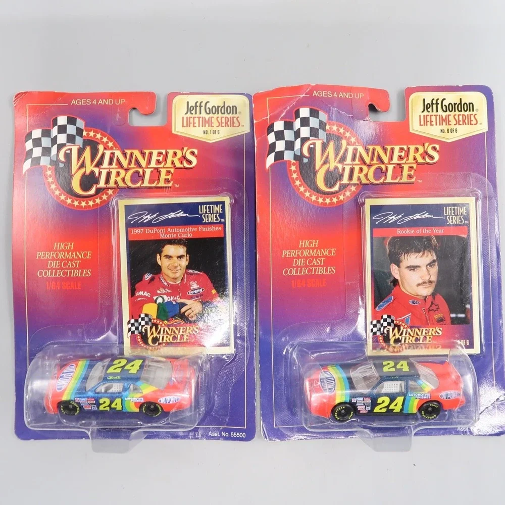 2 Jeff‎ Gordon #24 DuPont Chevrolet Nascar Car 1:64 Lifetime Series w/ Card